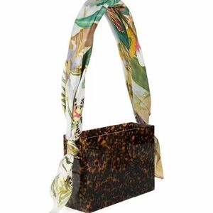 Montunas ‘Mini Guaria’ Tortoiseshell Scarf Orchid Patterned Handle Bag